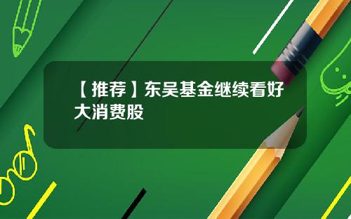 【推荐】东吴基金继续看好大消费股