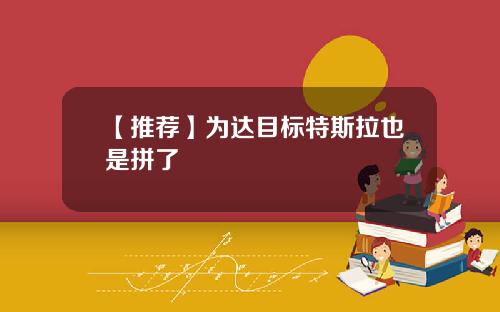 【推荐】为达目标特斯拉也是拼了