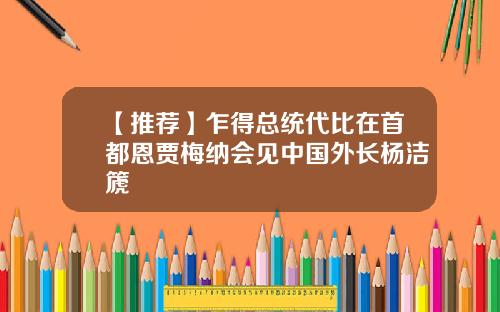 【推荐】乍得总统代比在首都恩贾梅纳会见中国外长杨洁篪