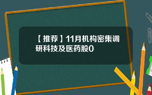 【推荐】11月机构密集调研科技及医药股0