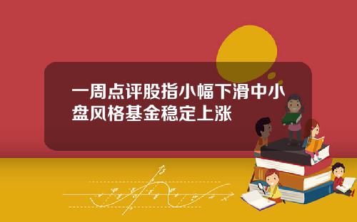 一周点评股指小幅下滑中小盘风格基金稳定上涨