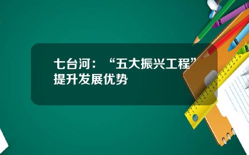 七台河：“五大振兴工程”提升发展优势
