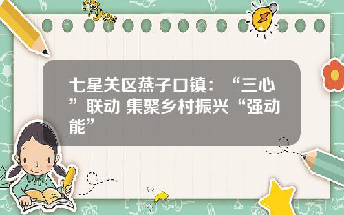 七星关区燕子口镇：“三心”联动 集聚乡村振兴“强动能”