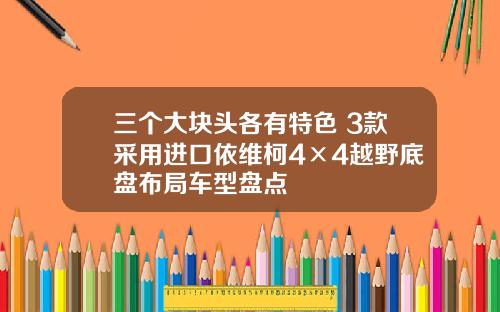 三个大块头各有特色 3款采用进口依维柯4×4越野底盘布局车型盘点