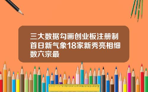 三大数据勾画创业板注册制首日新气象18家新秀亮相细数六宗最
