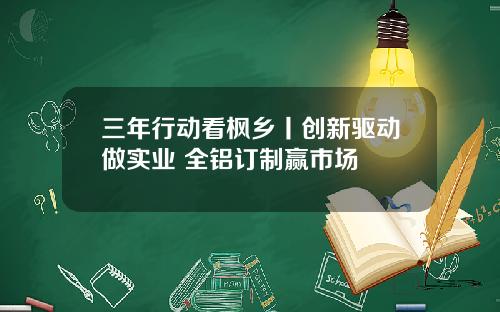 三年行动看枫乡丨创新驱动做实业 全铝订制赢市场