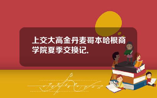 上交大高金丹麦哥本哈根商学院夏季交换记.