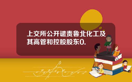 上交所公开谴责鲁北化工及其高管和控股股东0.
