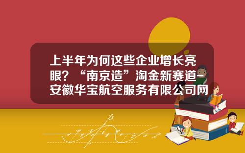 上半年为何这些企业增长亮眼？“南京造”淘金新赛道-安徽华宝航空服务有限公司网站