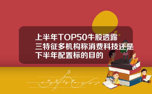 上半年TOP50牛股透露三特征多机构称消费科技还是下半年配置标的目的