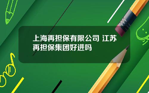 上海再担保有限公司 江苏再担保集团好进吗