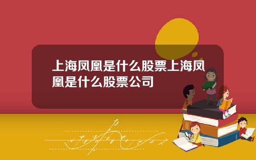 上海凤凰是什么股票上海凤凰是什么股票公司