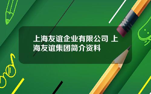 上海友谊企业有限公司 上海友谊集团简介资料