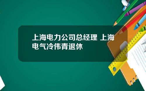 上海电力公司总经理 上海电气冷伟青退休