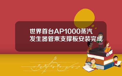 世界首台AP1000蒸汽发生器管束支撑板安装完成