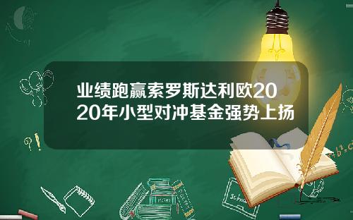 业绩跑赢索罗斯达利欧2020年小型对冲基金强势上扬