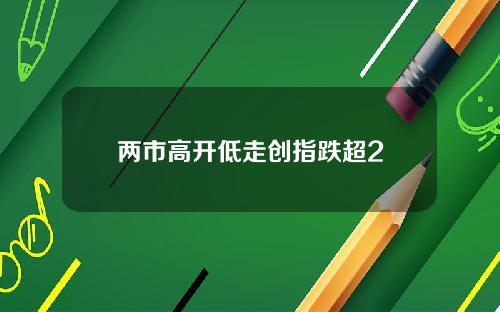 两市高开低走创指跌超2