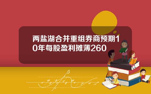 两盐湖合并重组券商预期10年每股盈利摊薄260