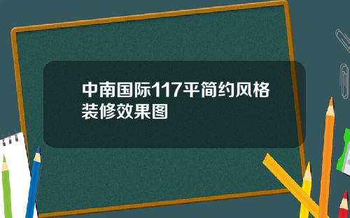 中南国际117平简约风格装修效果图