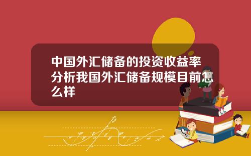 中国外汇储备的投资收益率分析我国外汇储备规模目前怎么样