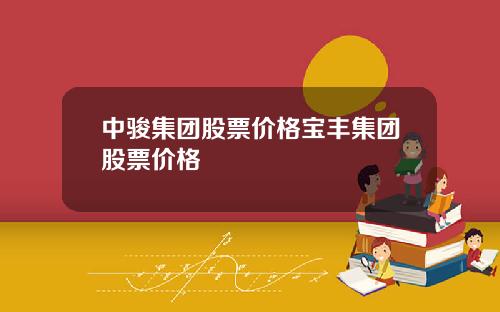 中骏集团股票价格宝丰集团股票价格