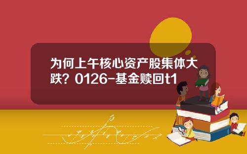 为何上午核心资产股集体大跌？0126-基金赎回t1