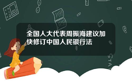 全国人大代表周振海建议加快修订中国人民银行法