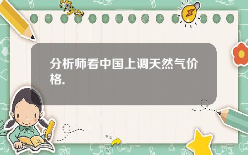 分析师看中国上调天然气价格.