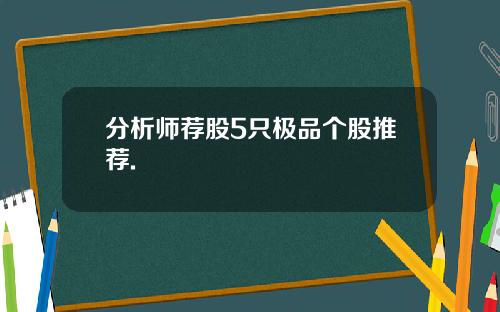 分析师荐股5只极品个股推荐.