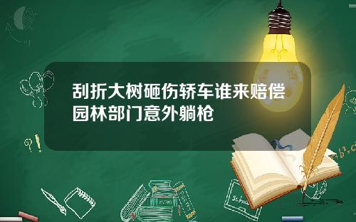 刮折大树砸伤轿车谁来赔偿园林部门意外躺枪