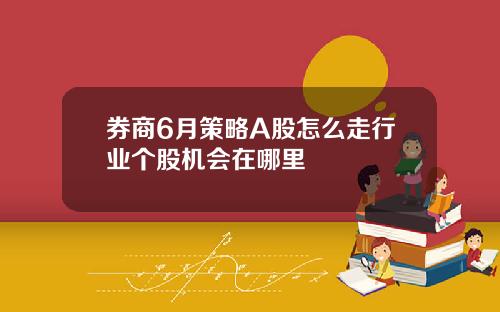 券商6月策略A股怎么走行业个股机会在哪里