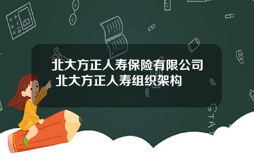 北大方正人寿保险有限公司 北大方正人寿组织架构
