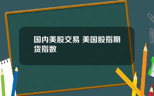国内美股交易 美国股指期货指数