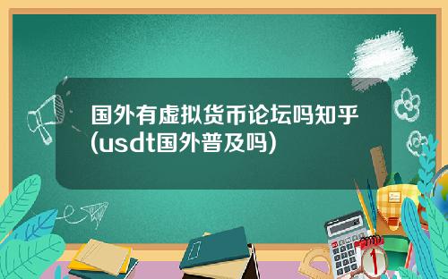 国外有虚拟货币论坛吗知乎(usdt国外普及吗)