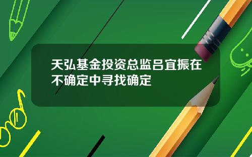 天弘基金投资总监吕宜振在不确定中寻找确定