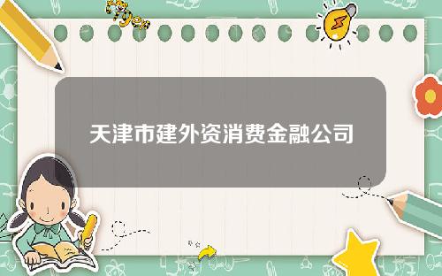 天津市建外资消费金融公司