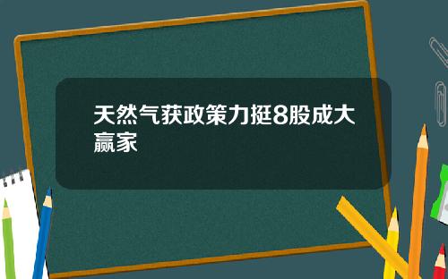 天然气获政策力挺8股成大赢家