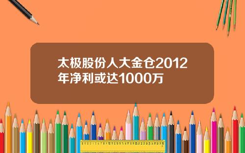 太极股份人大金仓2012年净利或达1000万