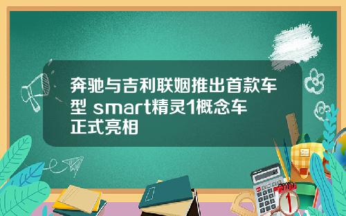 奔驰与吉利联姻推出首款车型 smart精灵1概念车正式亮相