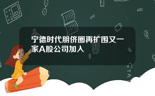 宁德时代朋侪圈再扩围又一家A股公司加入