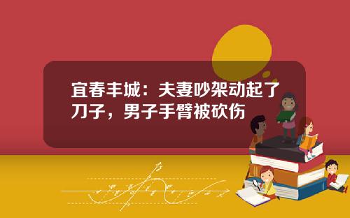 宜春丰城：夫妻吵架动起了刀子，男子手臂被砍伤