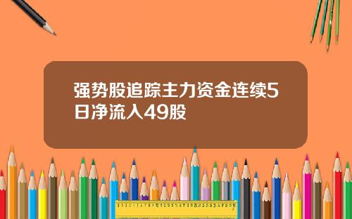强势股追踪主力资金连续5日净流入49股
