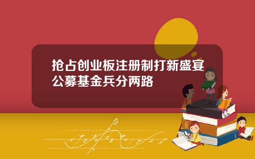 抢占创业板注册制打新盛宴公募基金兵分两路