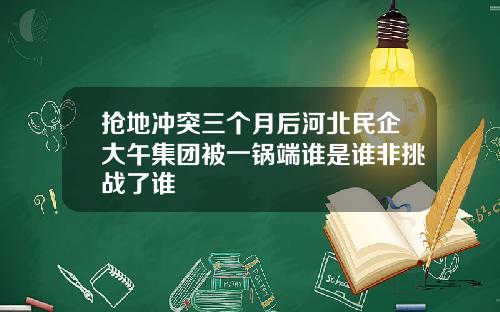 抢地冲突三个月后河北民企大午集团被一锅端谁是谁非挑战了谁