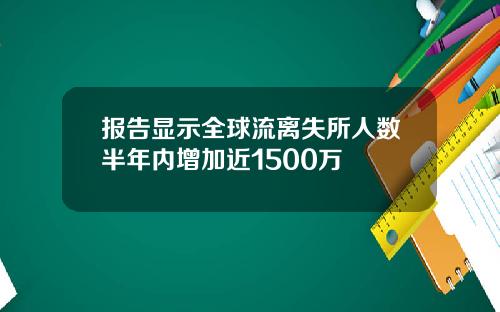 报告显示全球流离失所人数半年内增加近1500万