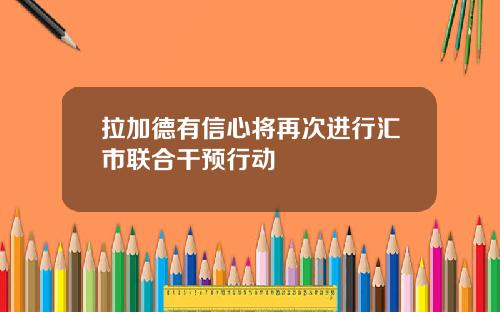 拉加德有信心将再次进行汇市联合干预行动