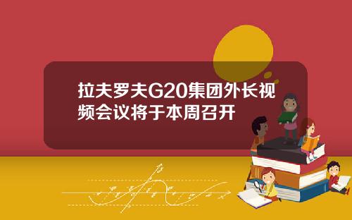 拉夫罗夫G20集团外长视频会议将于本周召开