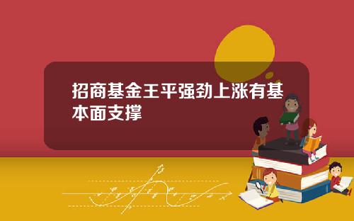 招商基金王平强劲上涨有基本面支撑