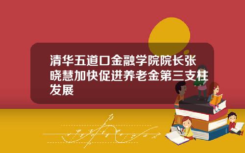 清华五道口金融学院院长张晓慧加快促进养老金第三支柱发展