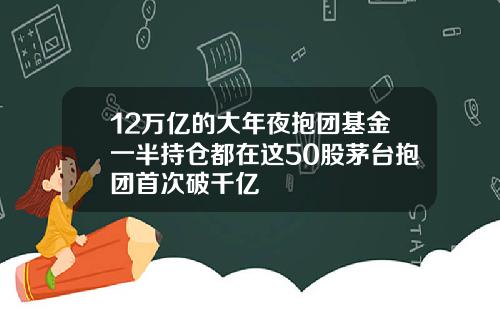 12万亿的大年夜抱团基金一半持仓都在这50股茅台抱团首次破千亿